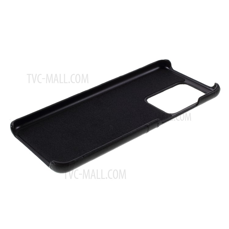 Double Card Slots PU Leather Coated PC Case for Samsung Galaxy S20 Ultra - Black-7