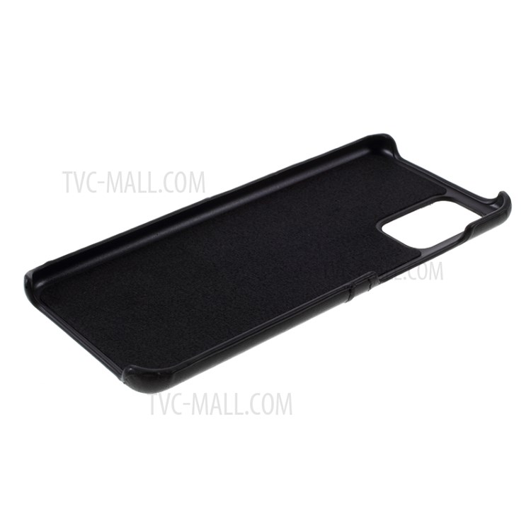 Double Card Slots PU Leather Coated PC Shell for Samsung Galaxy S20 Plus - Black-7