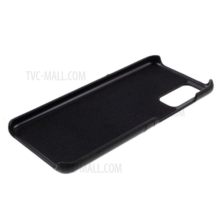 Double Card Slots PU Leather Coated PC Case Cover for Samsung Galaxy S20 - Black-6