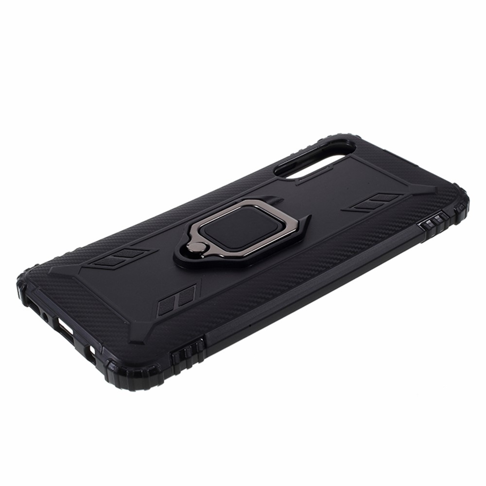 Con Custodia Per Cellulare TPU Resistente Agli Shock di Kickstand Per Samsung Galaxy A70/a70s - Nero