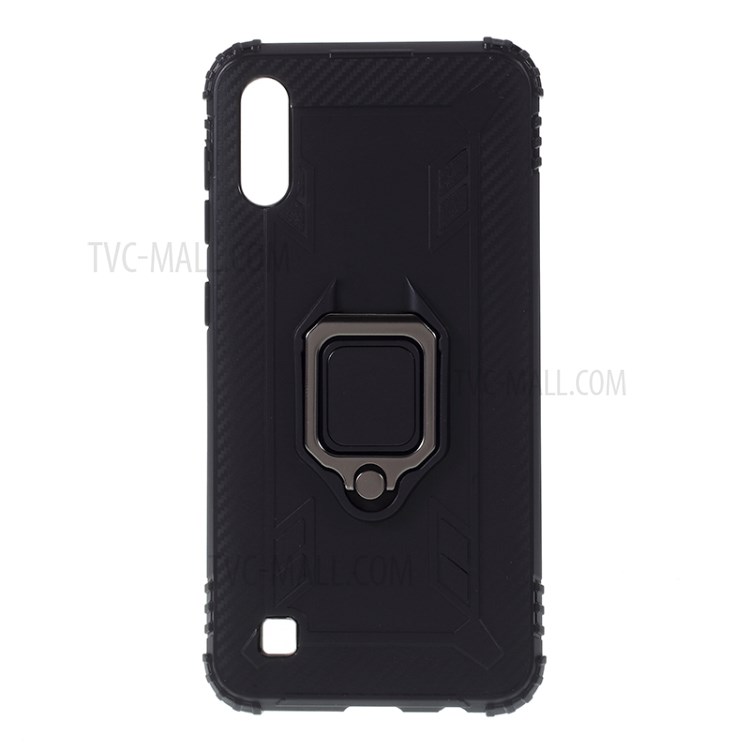 TPU with Kickstand Built-in Magnetic Metal Sheet Covering for Samsung Galaxy A10/M10 - Black-1