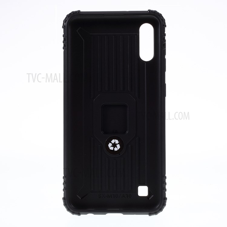 TPU with Kickstand Built-in Magnetic Metal Sheet Covering for Samsung Galaxy A10/M10 - Black-3