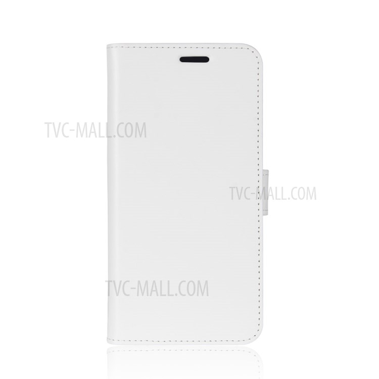 Crazy Horse Surface Leather Wallet Covering for Samsung Galaxy A21 - White-3