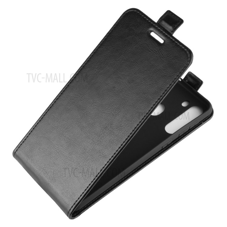 Crazy Horse Skin Vertical Flip Leather Phone Shell for Samsung Galaxy A21 - Black-4