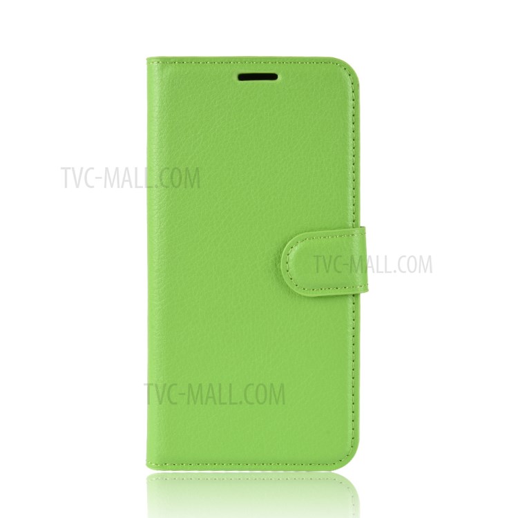 Litchi Grain Wallet Leather Phone Cover for Samsung Galaxy A01 - Green-2