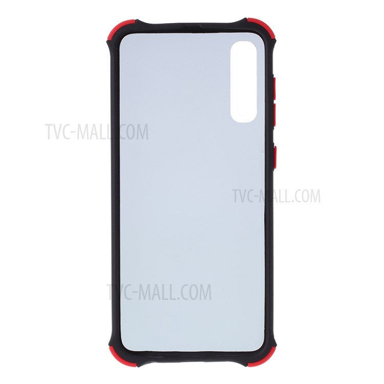 Drop-resistant Matte Skin TPU+PC Phone Cover Case for Samsung Galaxy A50 - Black-3