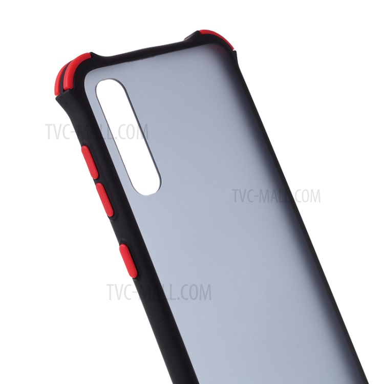 Drop-resistant Matte Skin TPU+PC Phone Cover Case for Samsung Galaxy A50 - Black-4