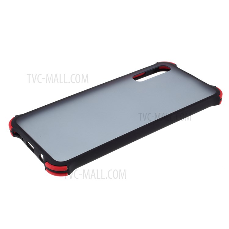 Drop-resistant Matte Skin TPU+PC Phone Cover Case for Samsung Galaxy A50 - Black-5
