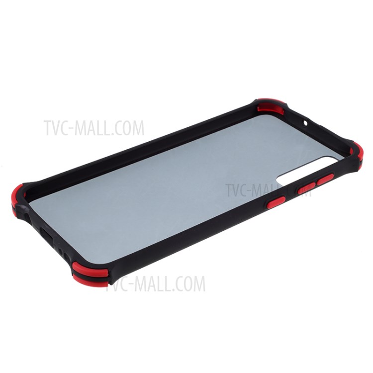 Drop-resistant Matte Skin TPU+PC Phone Cover Case for Samsung Galaxy A50 - Black-7