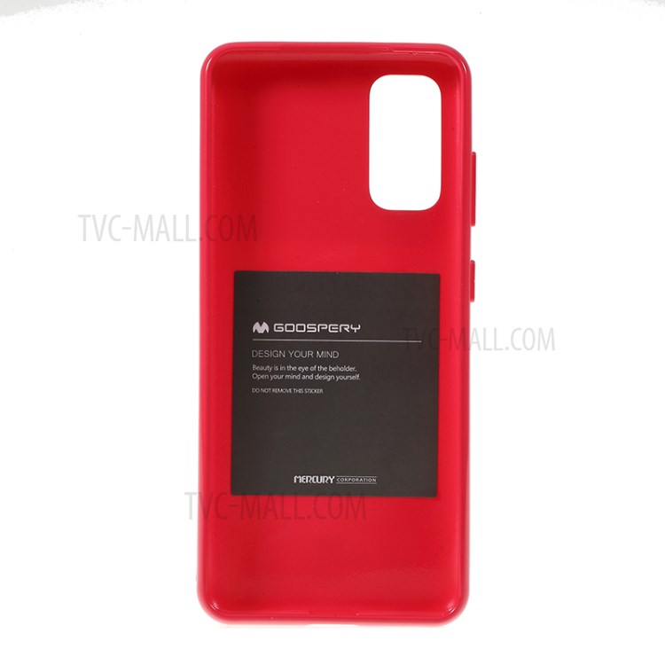 MERCURY GOOSPERY Flash Powder TPU Case Phone Shell for Samsung Galaxy S20 - Red-3