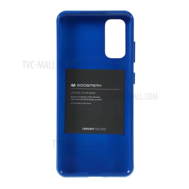 MERCURY GOOSPERY Flash Powder TPU Case Phone Shell for Samsung Galaxy S20 - Dark Blue-3