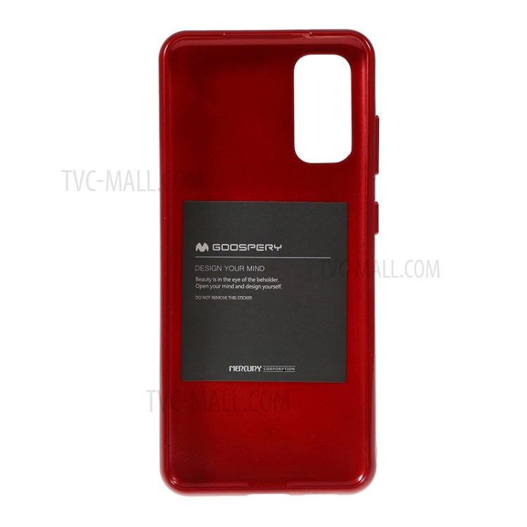 MERCURY GOOSPERY Flash Powder TPU Case Phone Shell for Samsung Galaxy S20 - Wine Red-3