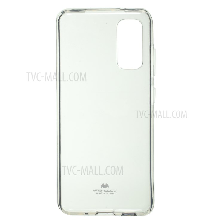 MERCURY GOOSPERY Flash Powder TPU Case Phone Shell for Samsung Galaxy S20 - Transparent-2