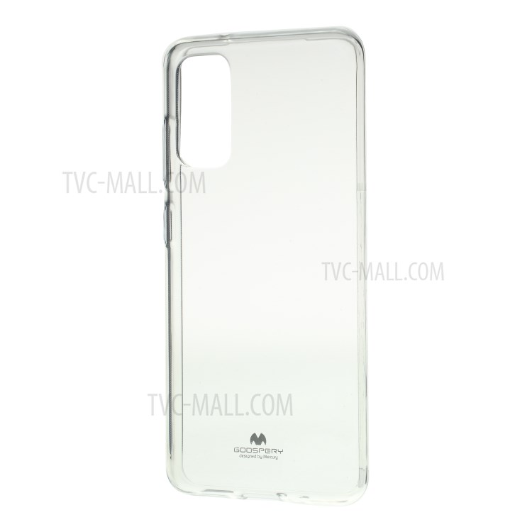 MERCURY GOOSPERY Flash Powder TPU Case Phone Shell for Samsung Galaxy S20 - Transparent-3