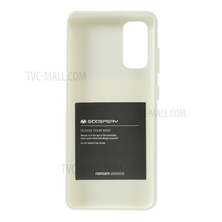 MERCURY GOOSPERY Flash Powder TPU Case Phone Shell for Samsung Galaxy S20 - White-3