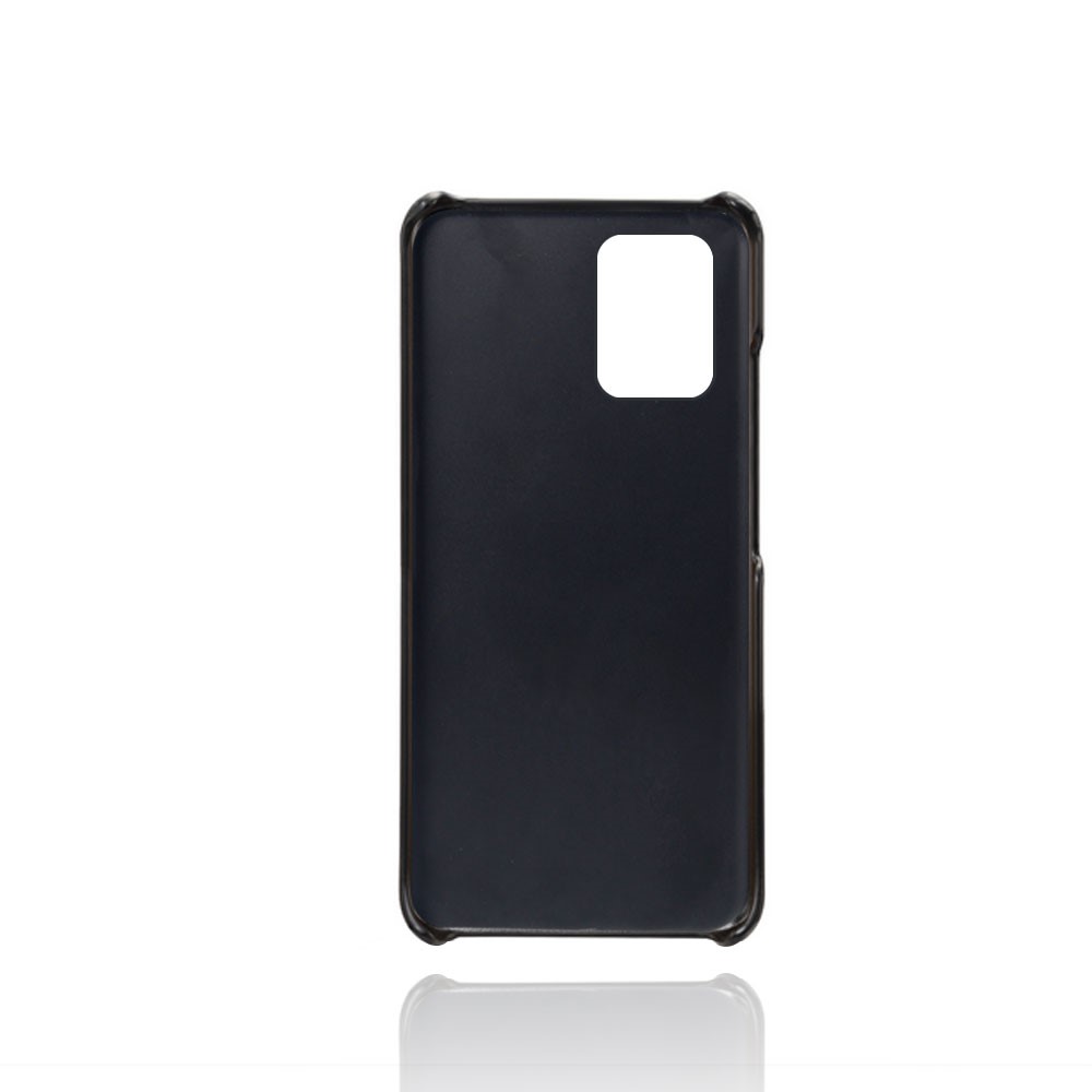 KSQ with Double Card Slots PU Leather Coated Hard PC Shell for Samsung Galaxy A91/S10 Lite - Black-2