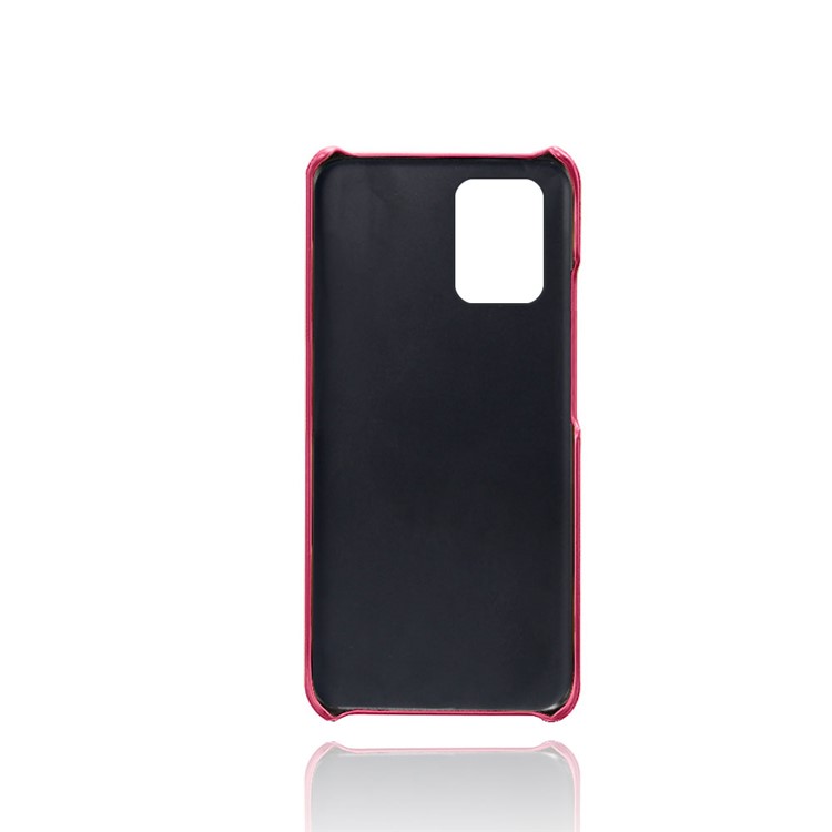 KSQ with Double Card Slots PU Leather Coated Hard PC Shell for Samsung Galaxy A91/S10 Lite - Rose-2