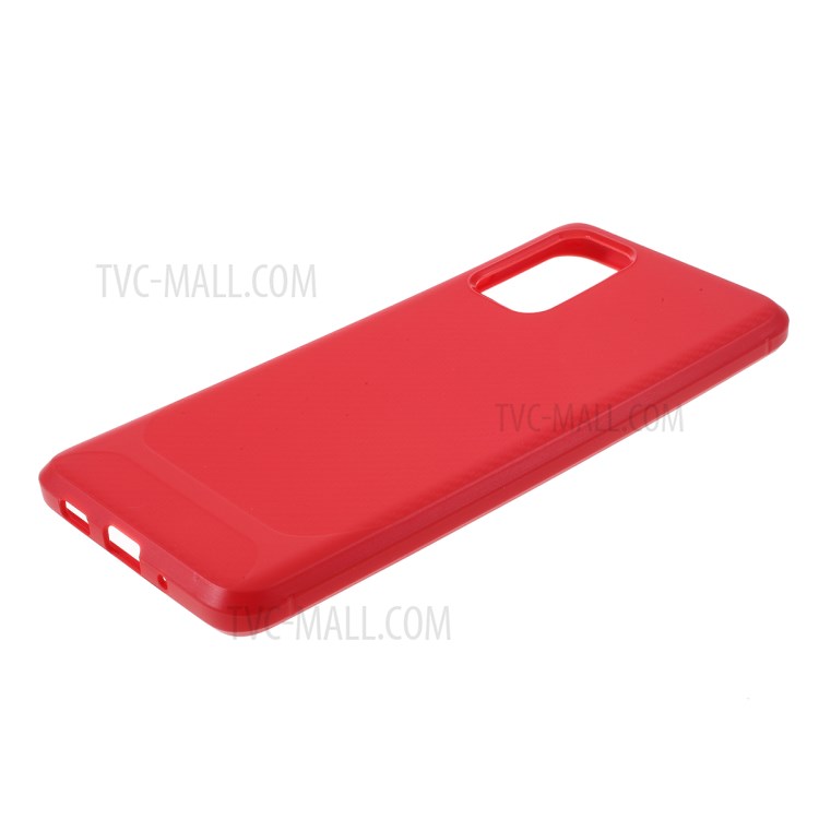Anti-slip TPU Soft Cell Phone Case for Samsung Galaxy S20 Plus - Red-4