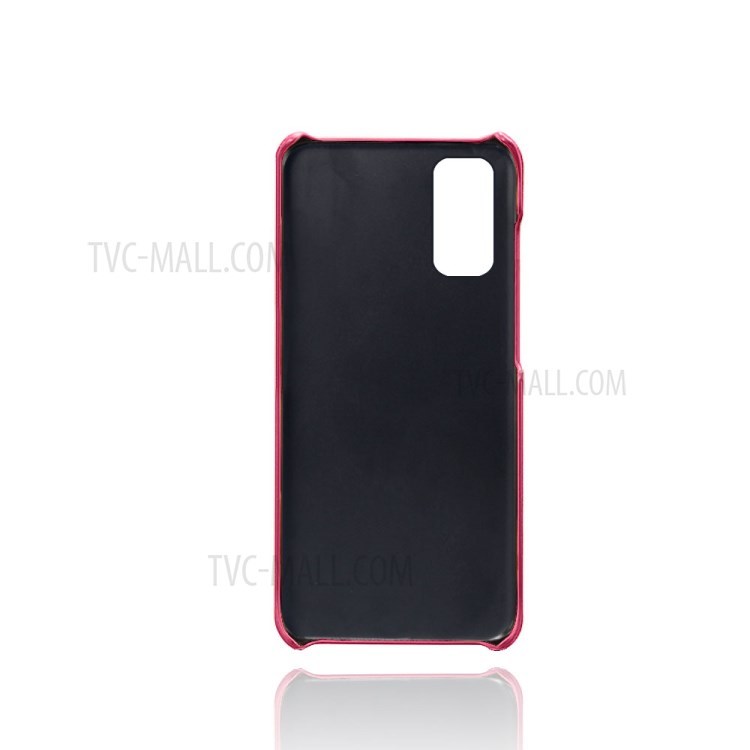 KSQ PU Leather Coated Hard PC Shell for Samsung Galaxy S20 Ultra - Rose-2
