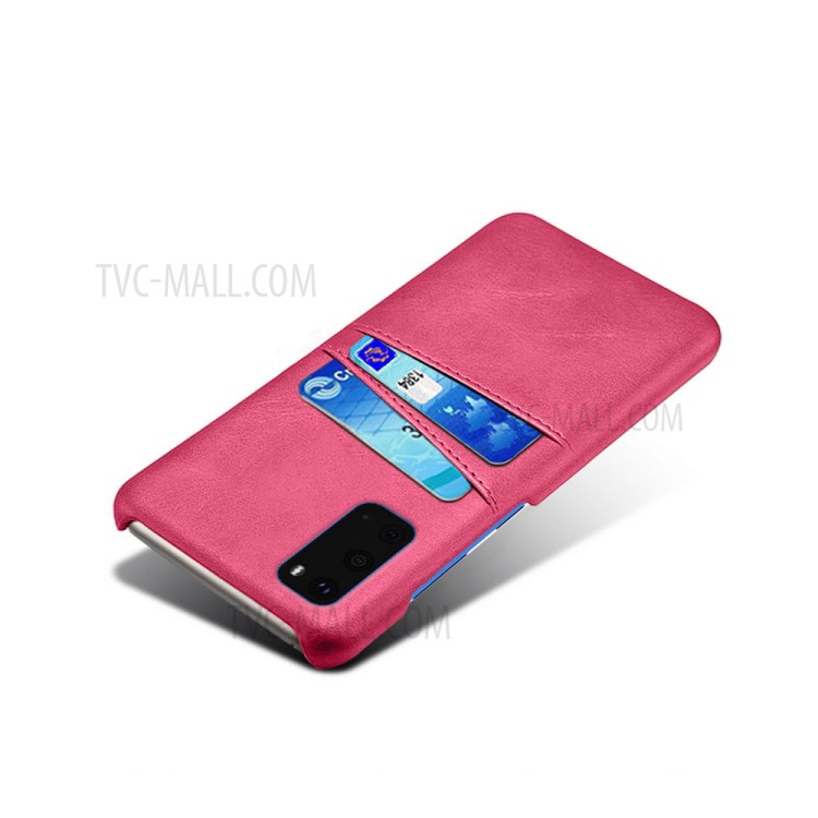 KSQ PU Leather Coated Hard PC Shell for Samsung Galaxy S20 Ultra - Rose-3