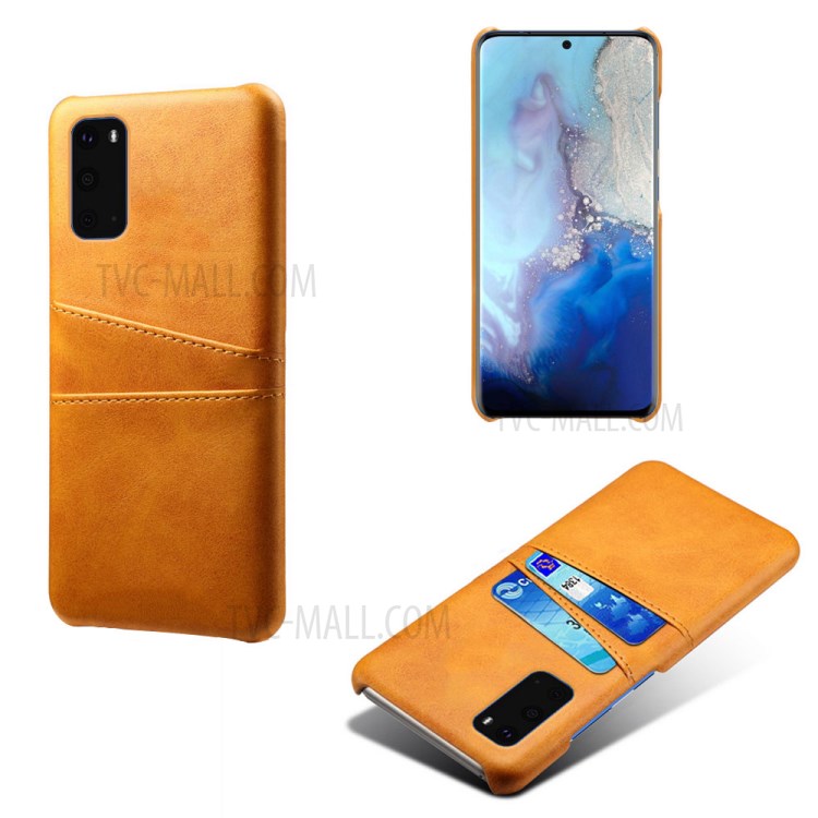 KSQ PU Leather Coated Hard PC Shell for Samsung Galaxy S20 Ultra - Orange-1