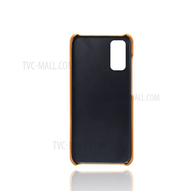 KSQ PU Leather Coated Hard PC Shell for Samsung Galaxy S20 Ultra - Orange-2