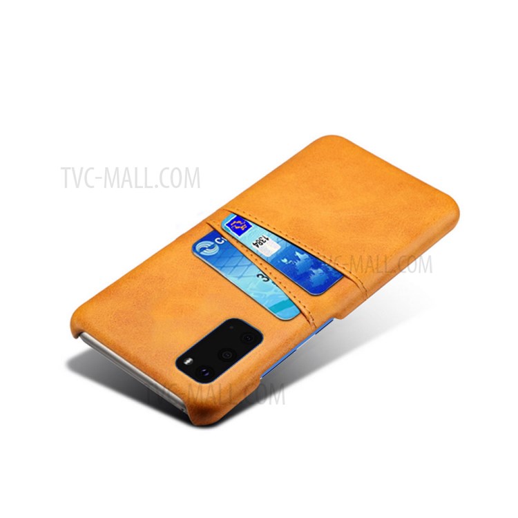 KSQ PU Leather Coated Hard PC Shell for Samsung Galaxy S20 Ultra - Orange-3