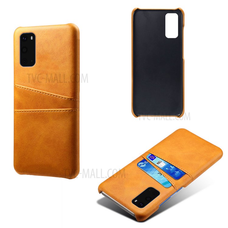 KSQ PU Leather Coated Hard PC Shell for Samsung Galaxy S20 Ultra - Orange-5