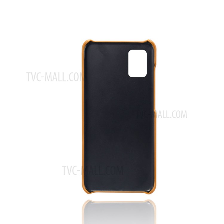 KSQ PU Leather Coated PC Covering with Double Card Slots for Samsung Galaxy A51 - Orange-2