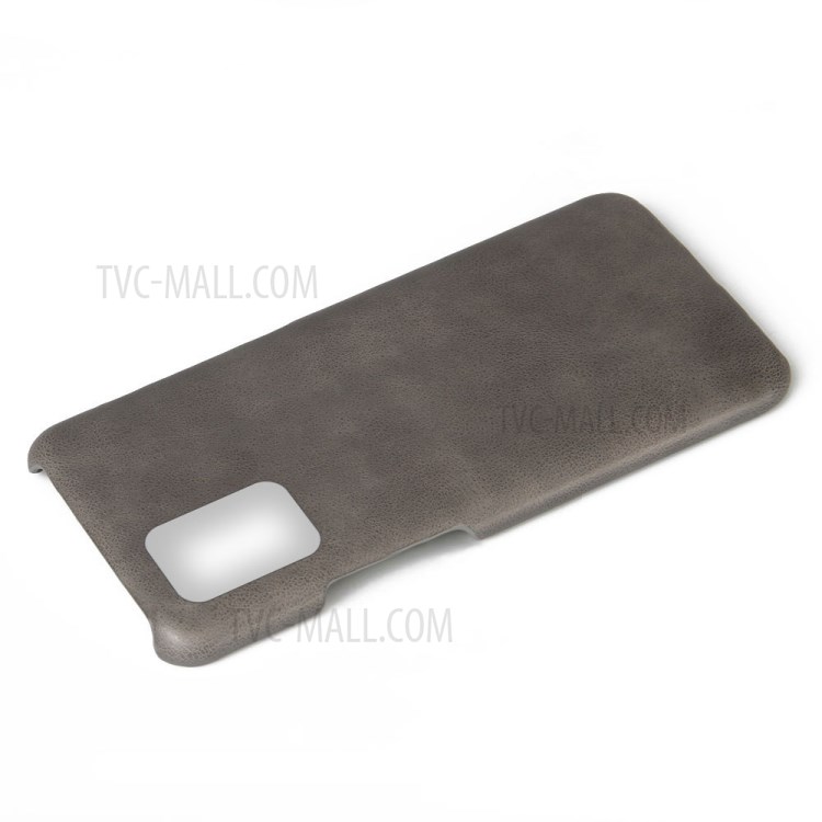 KSQ Crazy Horse Texture PU Leather Coated PC Phone Case for Samsung Galaxy A91/S10 Lite - Grey-2