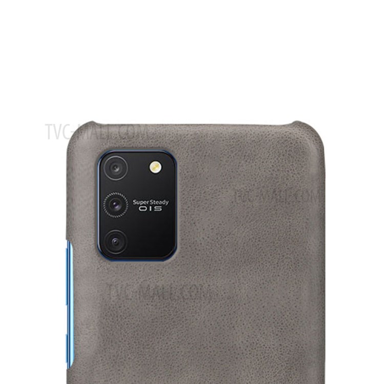KSQ Crazy Horse Texture PU Leather Coated PC Phone Case for Samsung Galaxy A91/S10 Lite - Grey-3