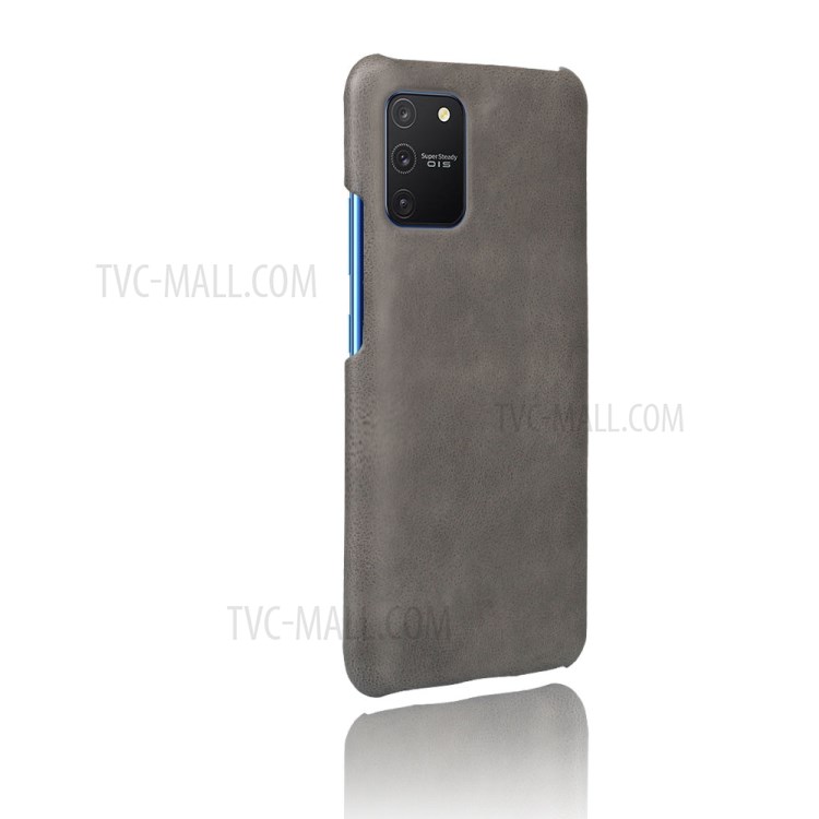 KSQ Crazy Horse Texture PU Leather Coated PC Phone Case for Samsung Galaxy A91/S10 Lite - Grey-4