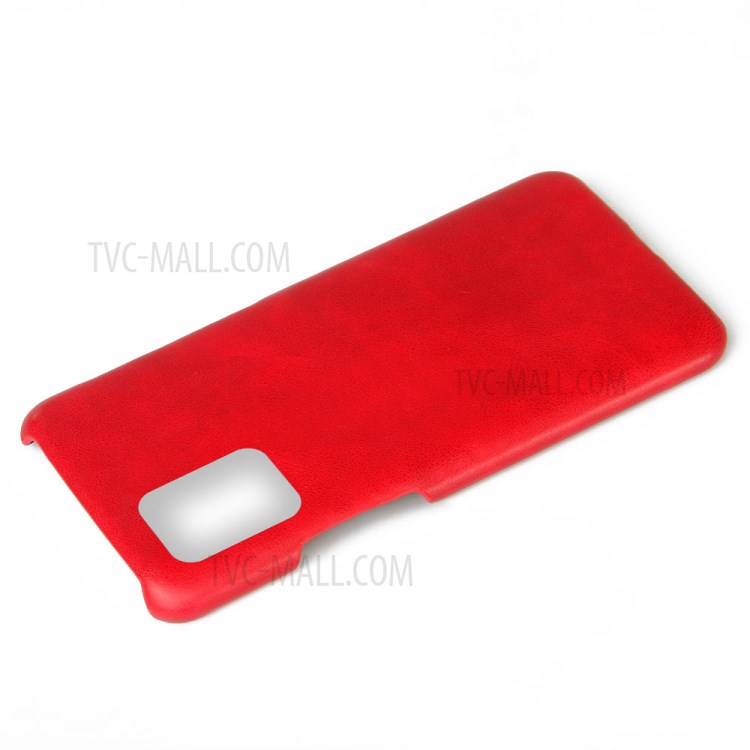 KSQ Crazy Horse Texture PU Leather Coated PC Phone Case for Samsung Galaxy A91/S10 Lite - Red-2