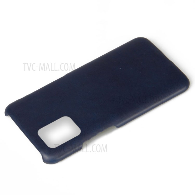 KSQ Crazy Horse Texture PU Leather Coated PC Phone Case for Samsung Galaxy A91/S10 Lite - Dark Blue-2