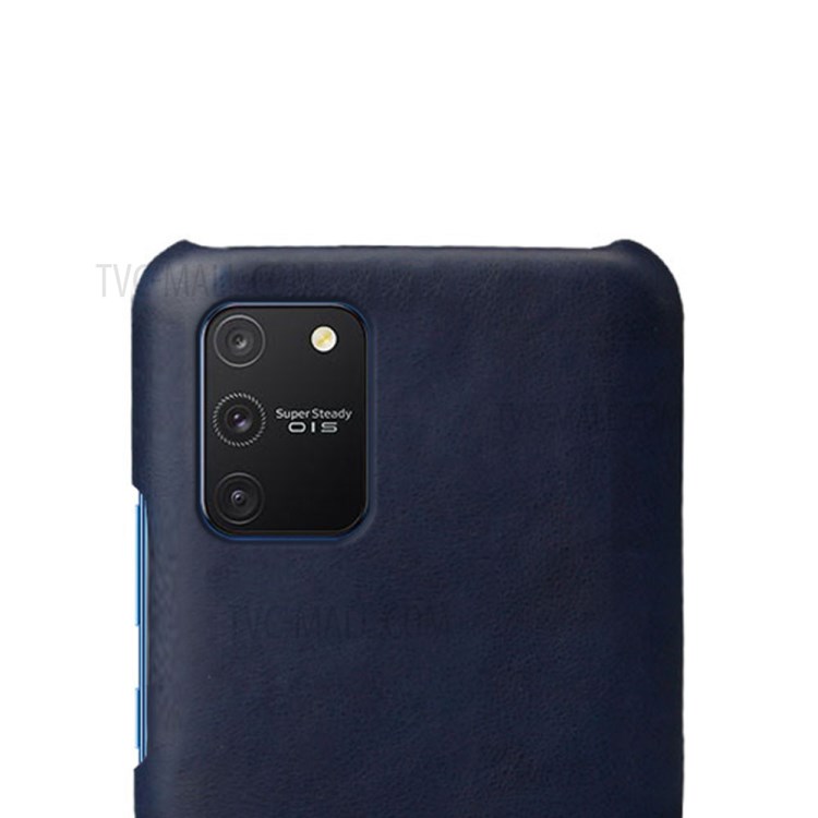 KSQ Crazy Horse Texture PU Leather Coated PC Phone Case for Samsung Galaxy A91/S10 Lite - Dark Blue-3