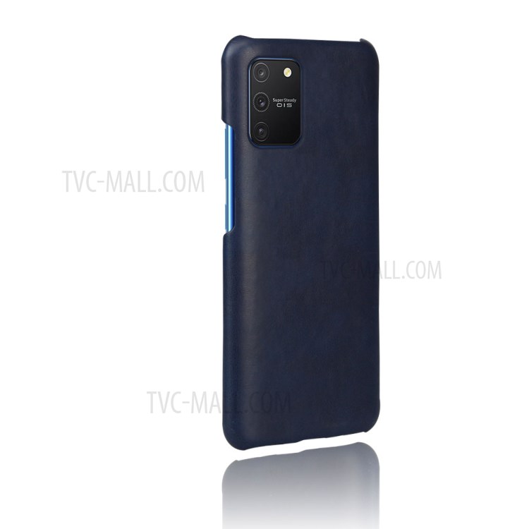 KSQ Crazy Horse Texture PU Leather Coated PC Phone Case for Samsung Galaxy A91/S10 Lite - Dark Blue-4