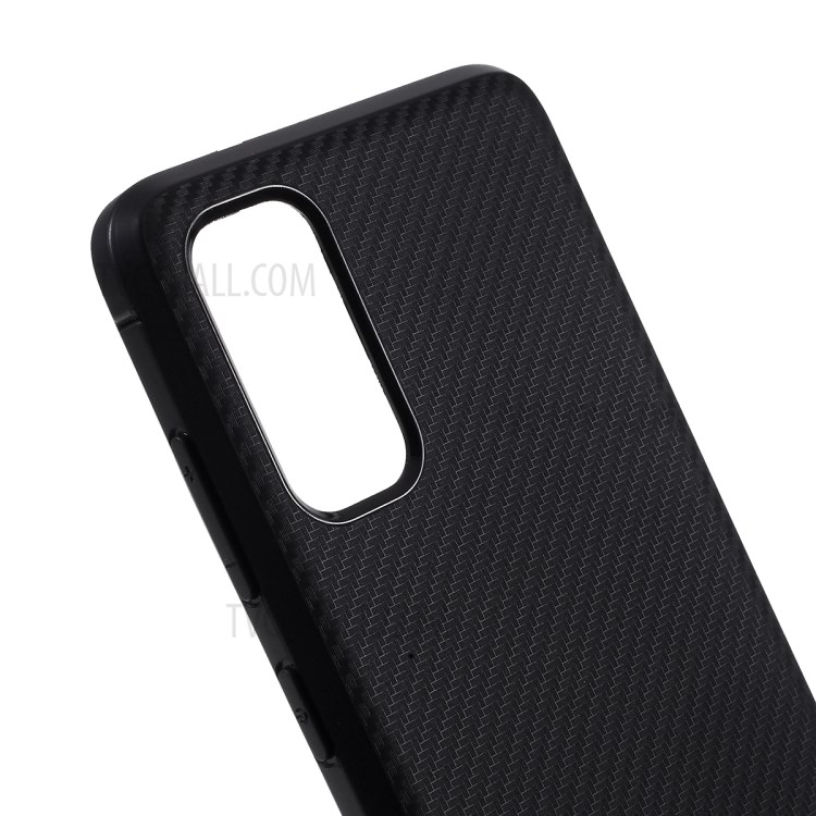 Anti-slip TPU Flexible Mobile Phone Case for Samsung Galaxy S20 - Black-7