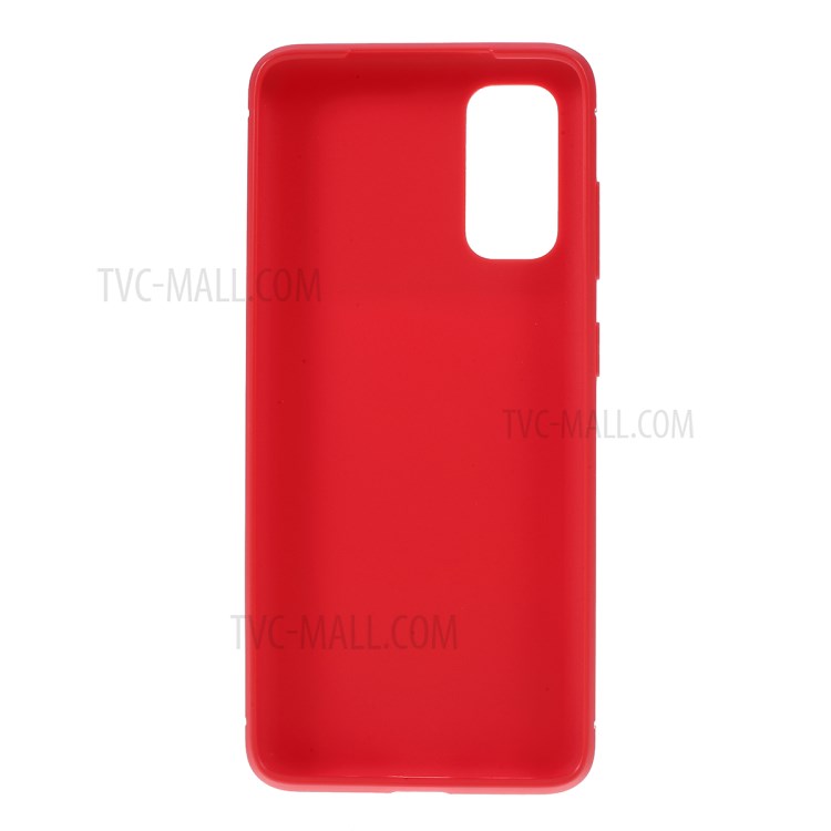 Anti-slip TPU Flexible Mobile Phone Case for Samsung Galaxy S20 - Red-3