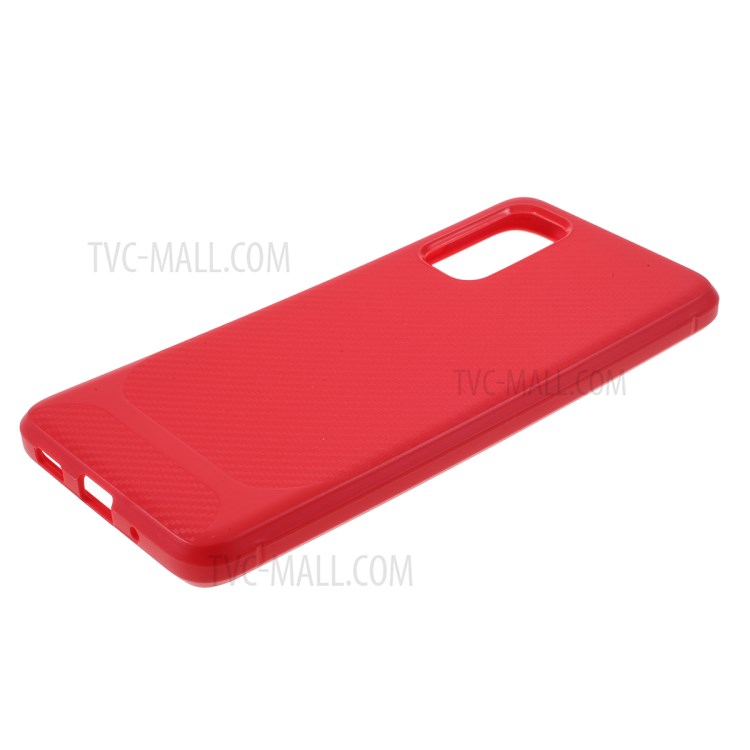 Anti-slip TPU Flexible Mobile Phone Case for Samsung Galaxy S20 - Red-4