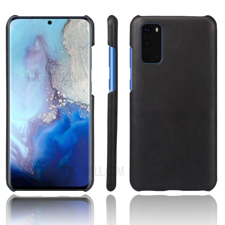 Crazy Horse Style PU Leather Coated Plastic Case for Samsung Galaxy S20 Ultra - Black-1