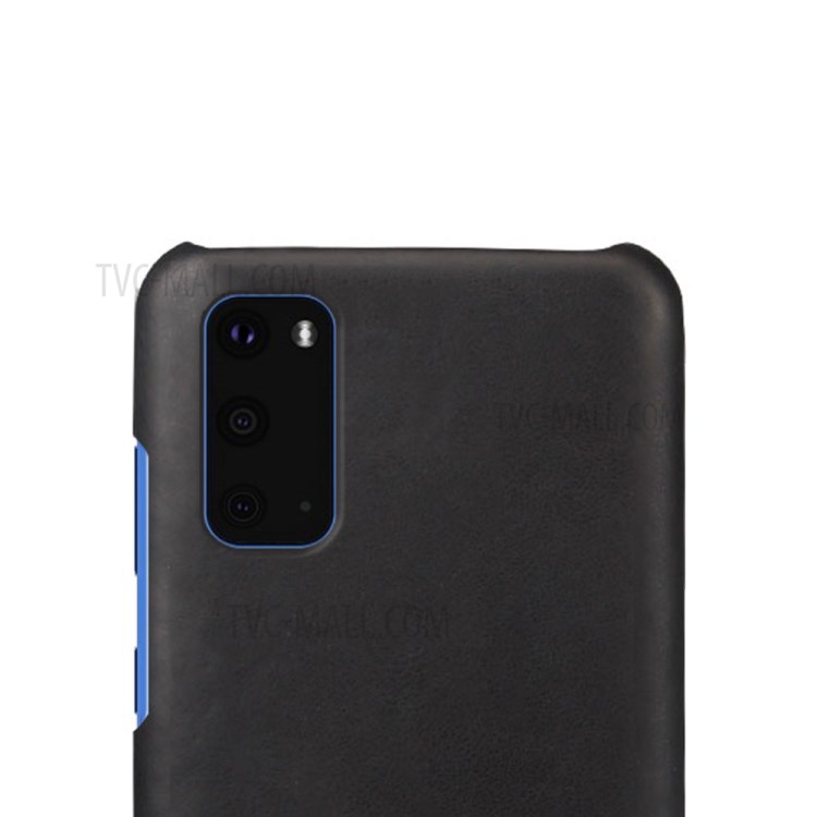 Crazy Horse Style PU Leather Coated Plastic Case for Samsung Galaxy S20 Ultra - Black-3