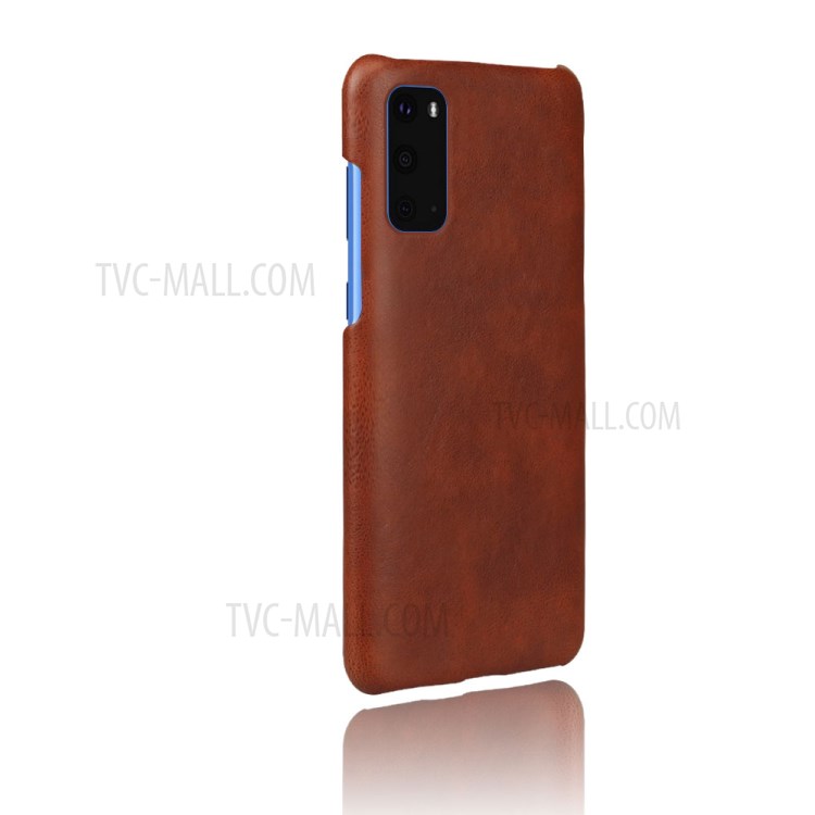 Crazy Horse Style PU Leather Coated Plastic Case for Samsung Galaxy S20 Ultra - Brown-4