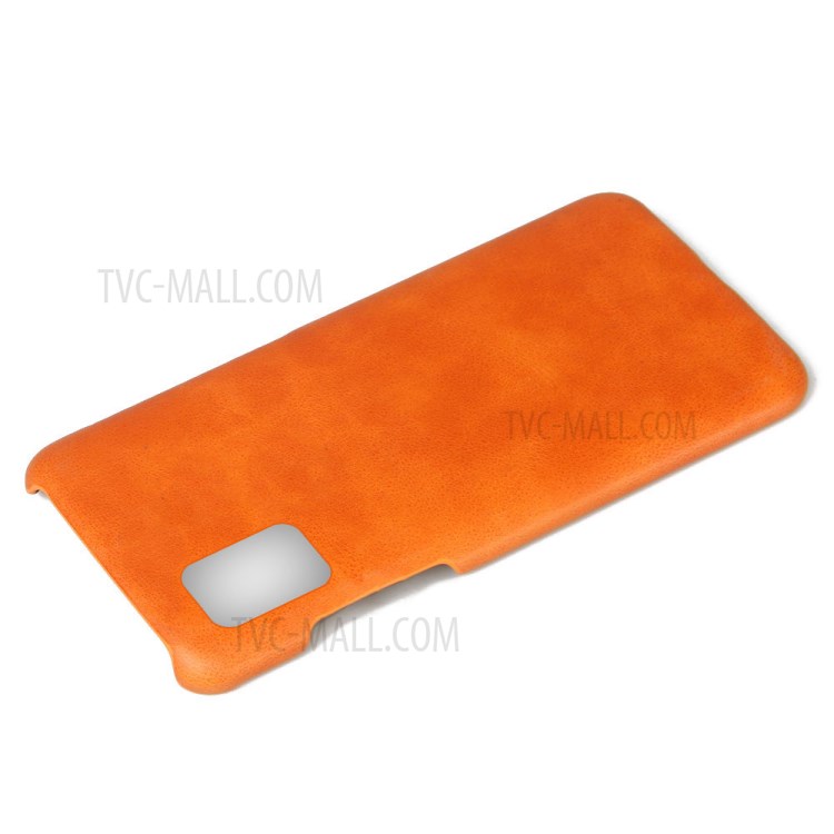 Crazy Horse Surface PU Leather Coated Plastic Cover for Samsung Galaxy A51 - Orange-2
