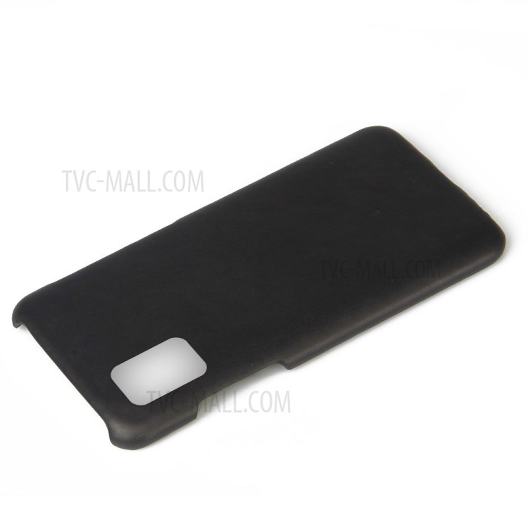 KSQ Crazy Horse PU Leather Coated Hard PC Shell for Samsung Galaxy A71 - Black-2