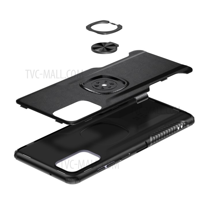 Phone Case with Finger Ring Kickstand for Samsung Galaxy S20 Plus - Black-6