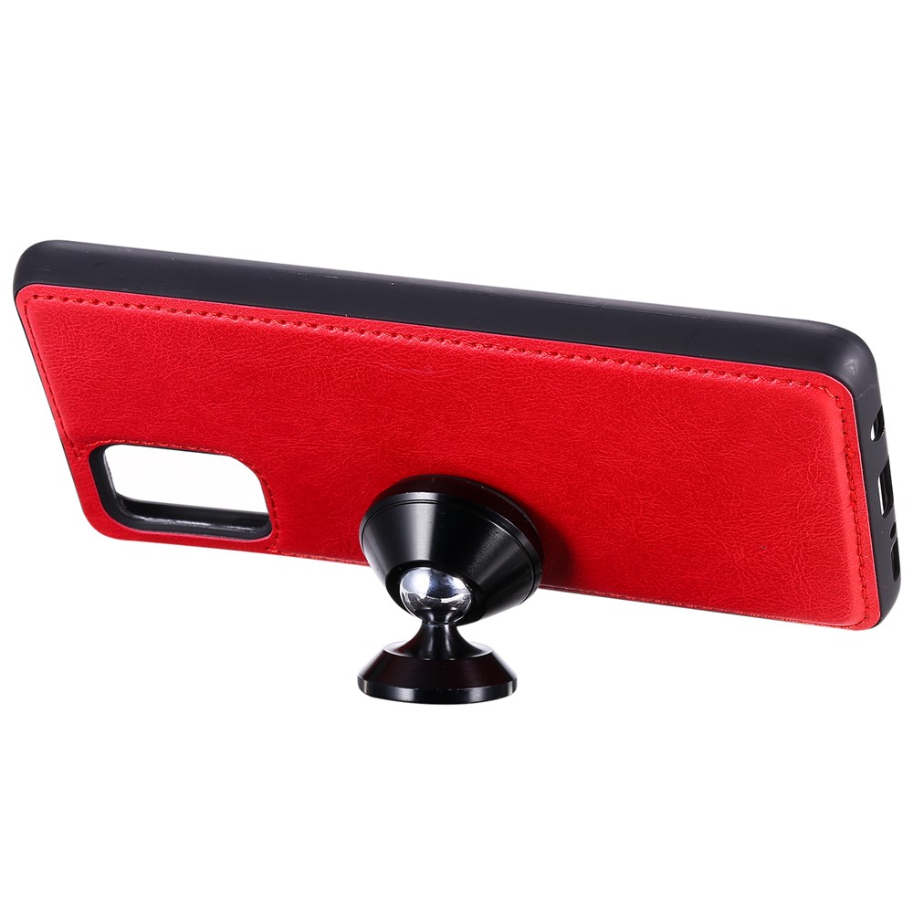 Magnetic Detachable 2-in-1 Wallet Leather Case for Samsung Galaxy A51 - Red-7