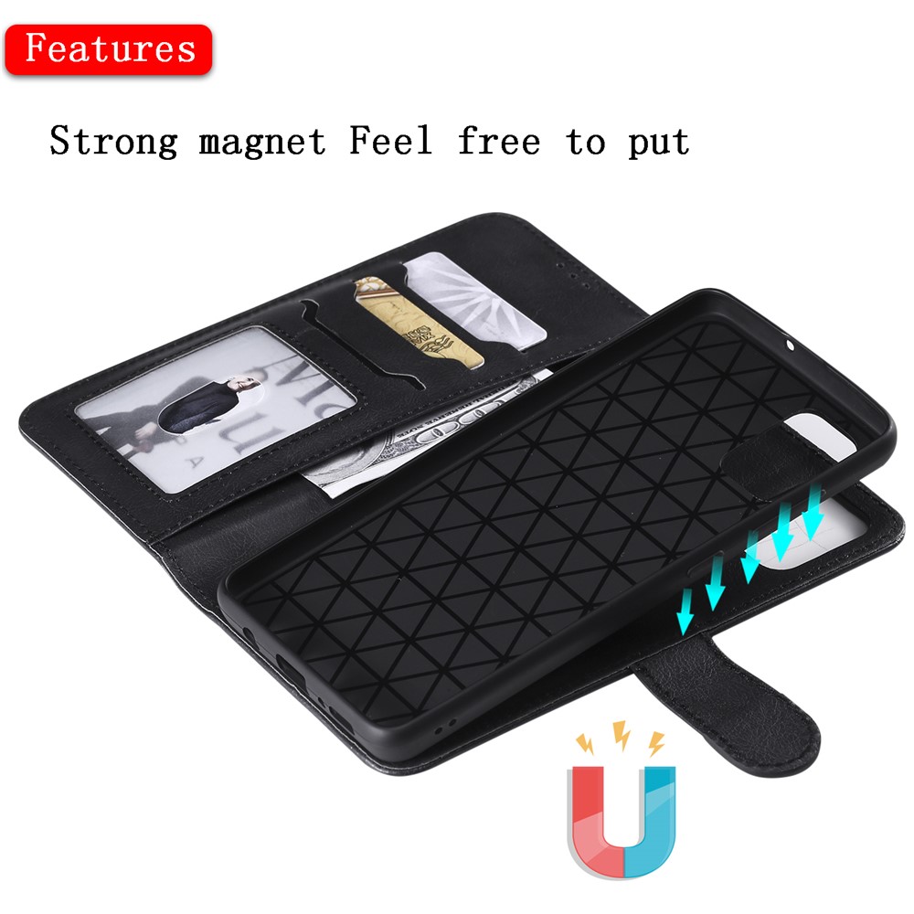 Magnetic Detachable 2-in-1 Wallet Leather Case for Samsung Galaxy A51 - Black-5