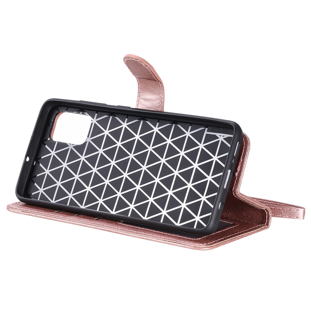 Magnetic Detachable 2-in-1 Wallet Leather Case for Samsung Galaxy A51 - Rose Gold-6