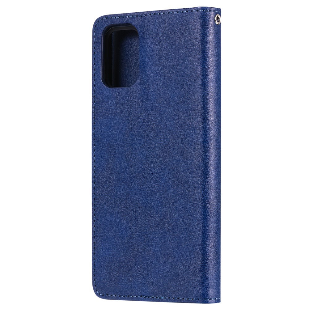 Detachable 2-in-1 PU Leather Wallet Stand Flip Cover for Samsung Galaxy A71 - Blue-3