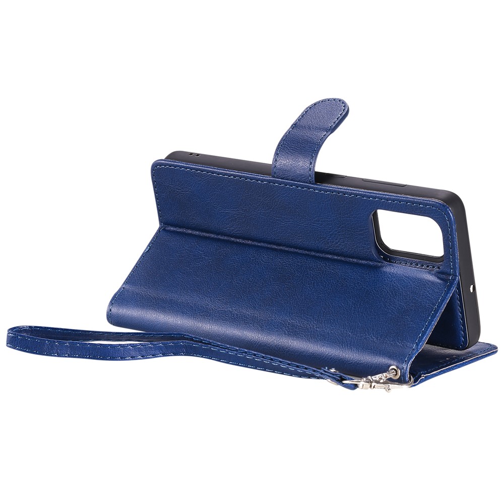 Detachable 2-in-1 PU Leather Wallet Stand Flip Cover for Samsung Galaxy A71 - Blue-6